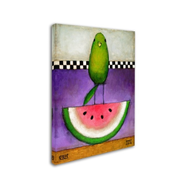 Daniel Patrick Kessler 'Watermelon Bird' Canvas Art,35x47